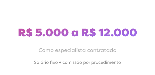 Faixa de ganhos do enfermeiro esteta em fase intermediária