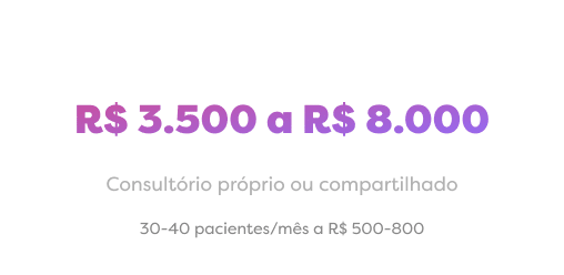 Faixa de ganhos do enfermeiro esteta no início de carreira